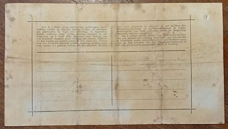 1900 ZAR Pretoria een pond Gouvernements noot/note