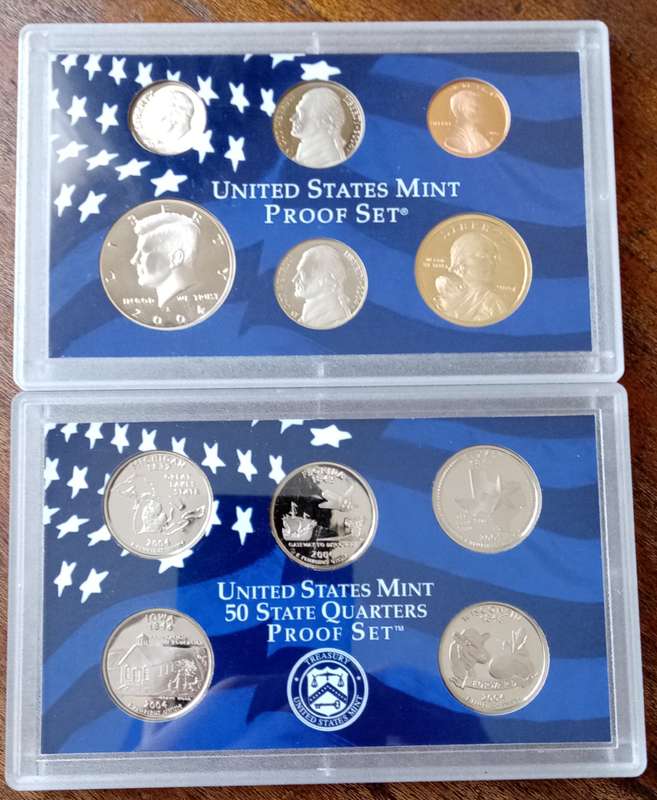 2004 United States Mint proof set in box (11 coins)