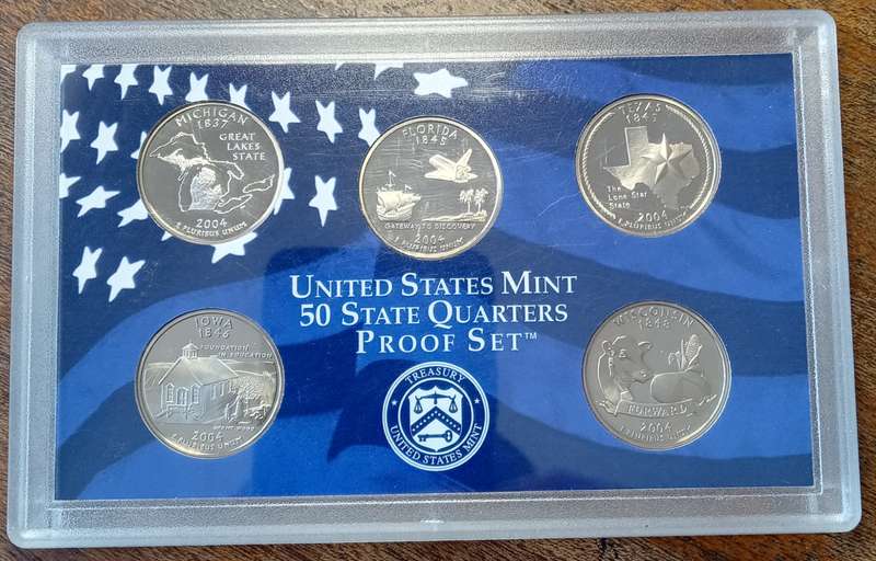 2004 United States Mint proof set in box (11 coins)