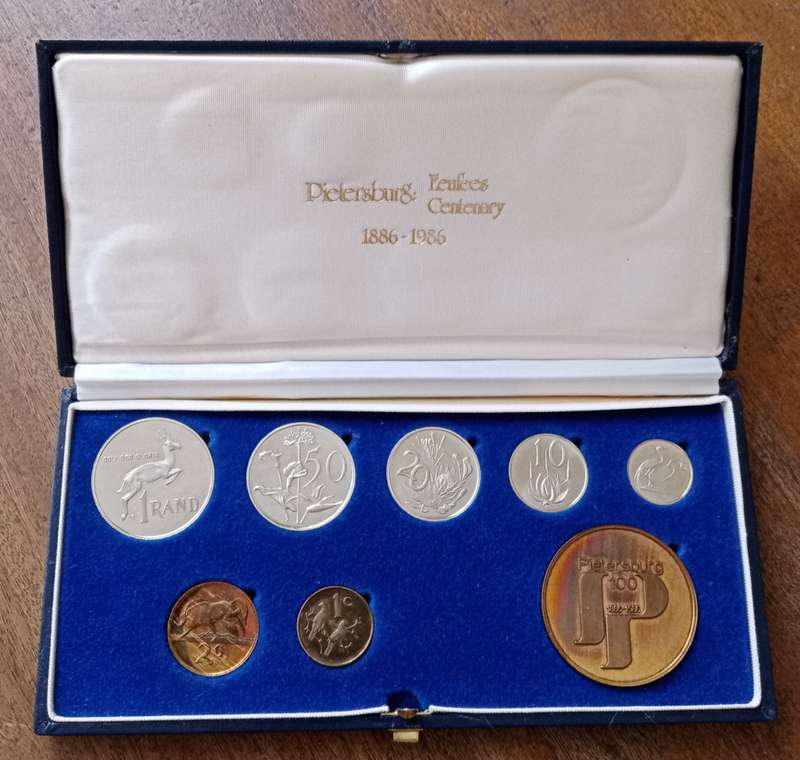 1986 Republic proof set with Pietersburg centenary medal (Not the normal set)