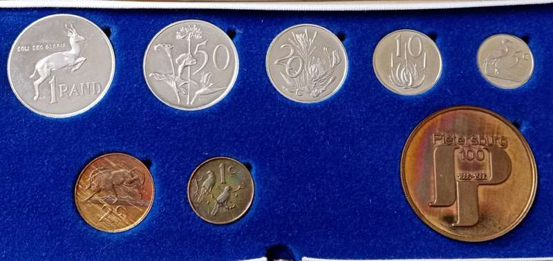 1986 Republic proof set with Pietersburg centenary medal (Not the normal set)