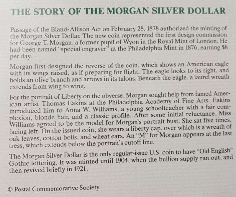USA Morgan dollar centenary FDC incl.1889 P unc silver Morgan dollar