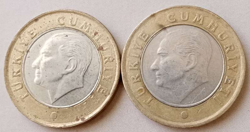 2009 Turkey 1 Lira x2