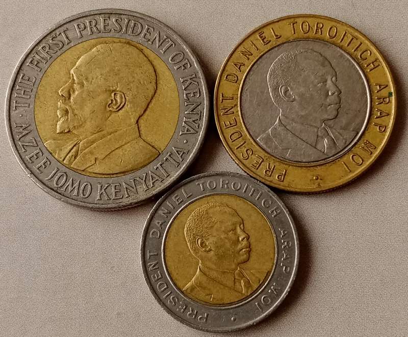 Lot of x3 Kenyan coins.