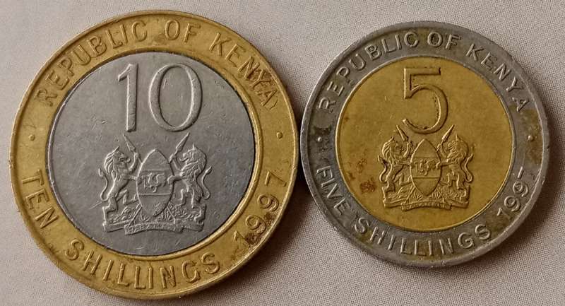 1997 Kenya 5 and 10 Shillings