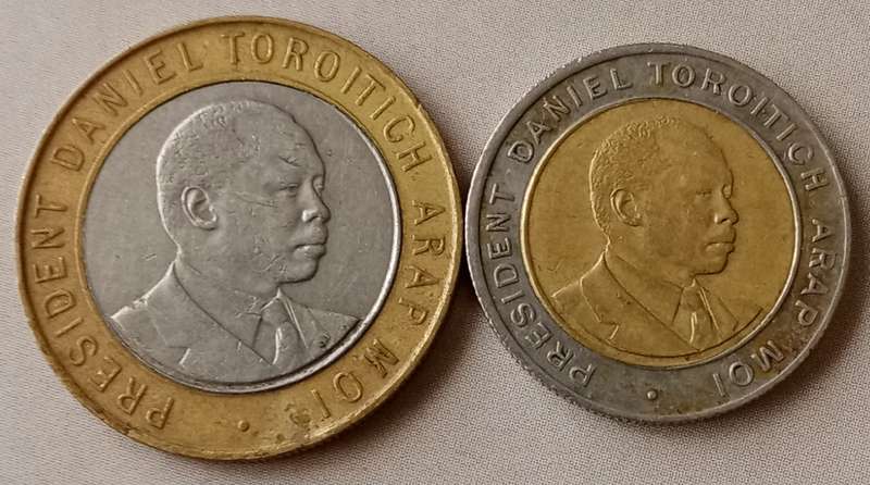 1997 Kenya 5 and 10 Shillings