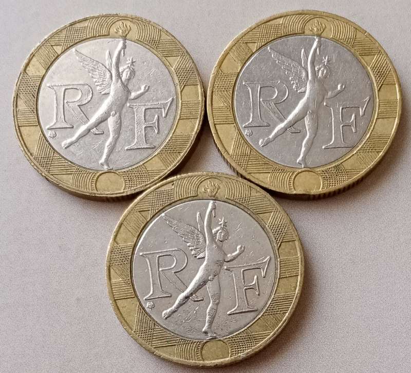 1989 and 1990 x2 France 10 Francs