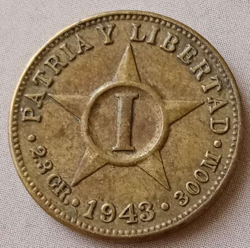 1943 Cuba 1 Centavo