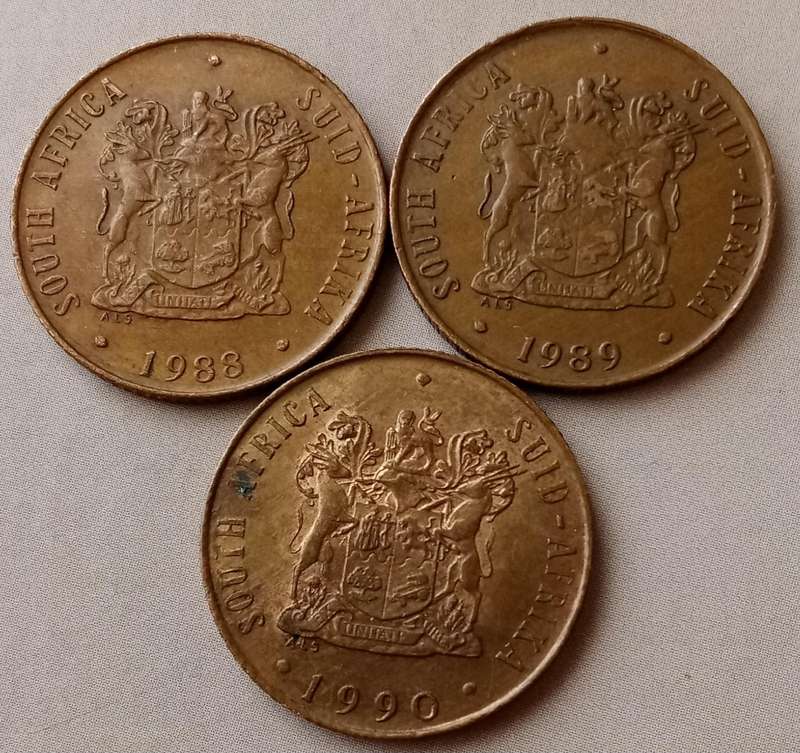 1988-1990 Republic 2c set in sequence
