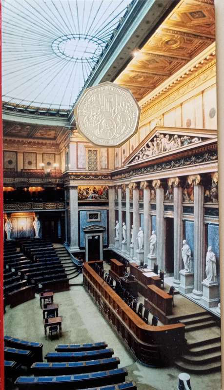 2007 Austria brilliant uncirculated silver 5 Euro in blister pack (Universal Male Suffrage)