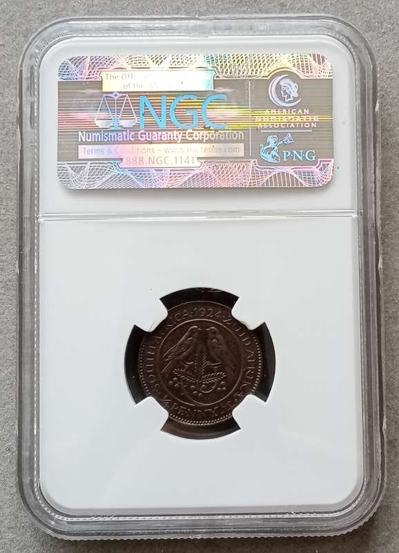 Lower mintage 1924 Union 1/4 Penny NGC MS62 BN