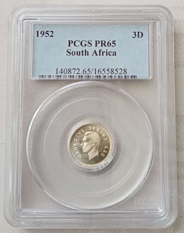 1952 Union proof silver tickey PCGS PR65