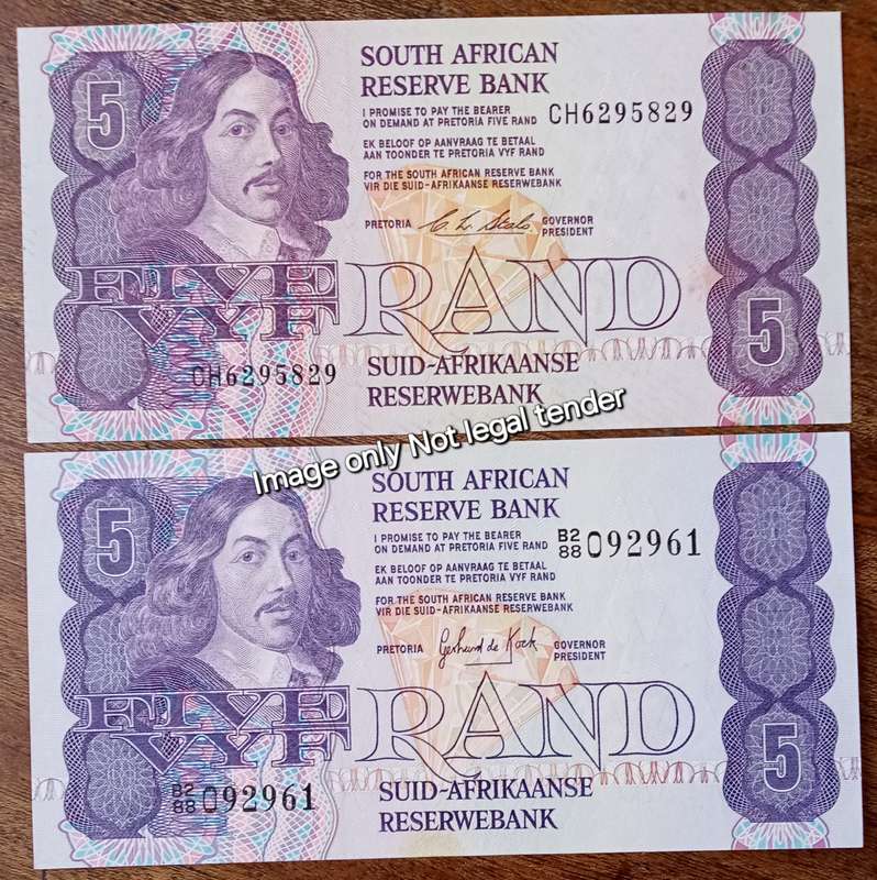 1990/1980s R5 note set in high grade