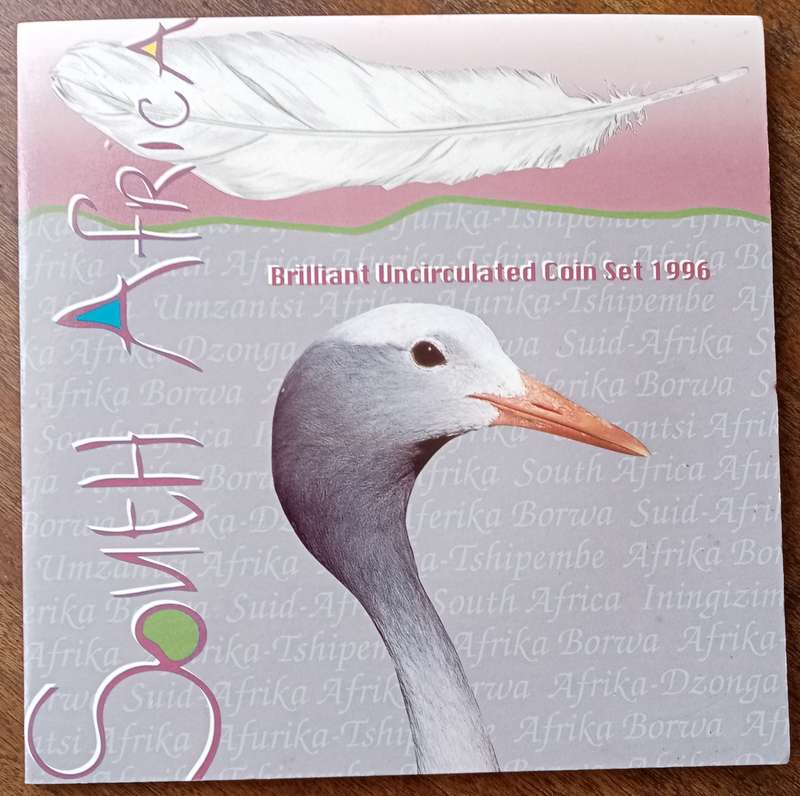 1996 Brilliant uncirculated Mint coin set (Blue Crane).