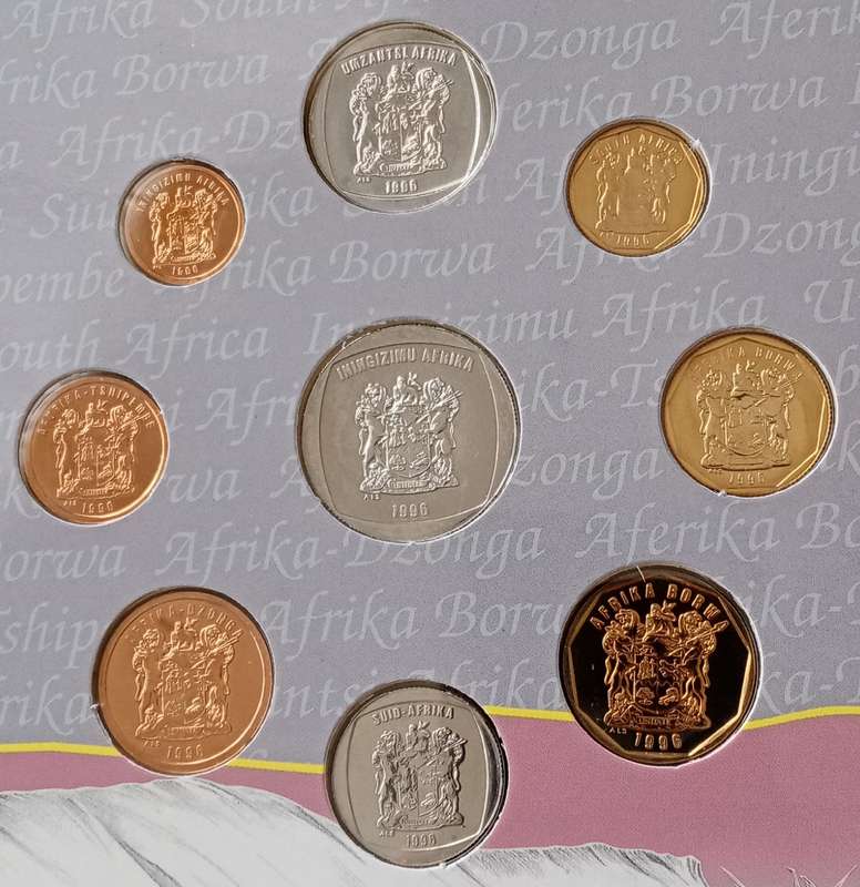 1996 Brilliant uncirculated Mint coin set (Blue Crane).