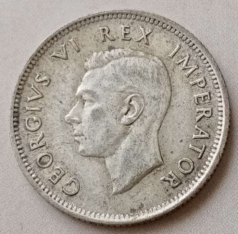 Union 1941 silver shilling.