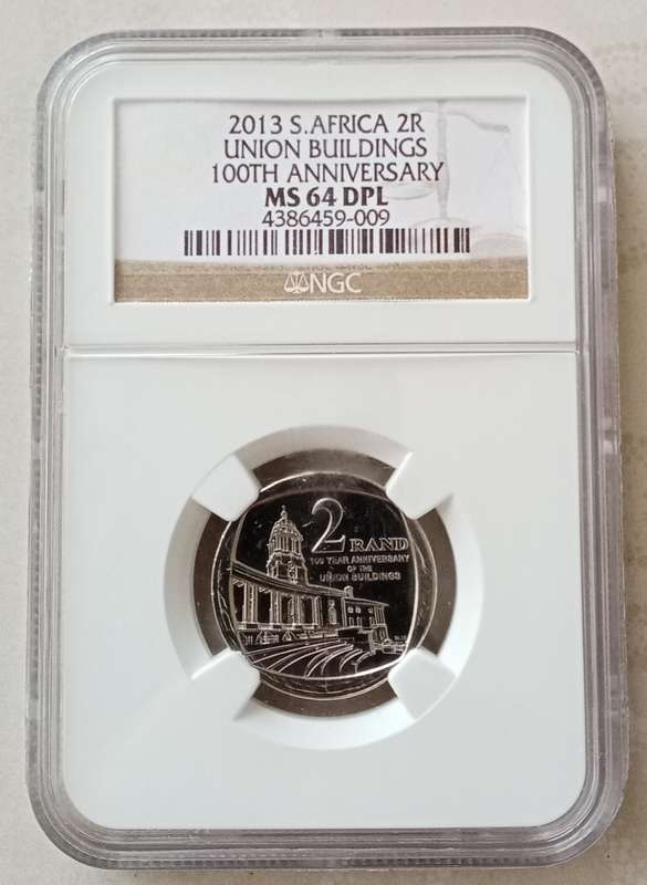 2013 Union Buildings 100th anniversary R2 NGC MS64 DPL