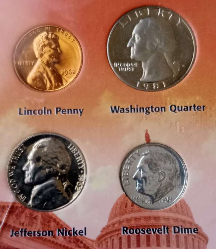 USA Presidential proof coin collection in case (4 coins)