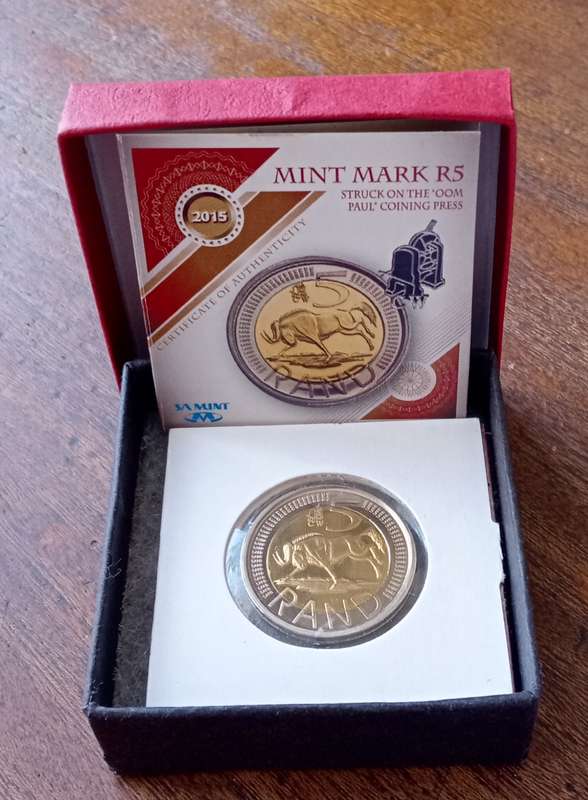 2015 Oom Paul Mintmark proof R5 in box with c.o.a (mintage: 615)