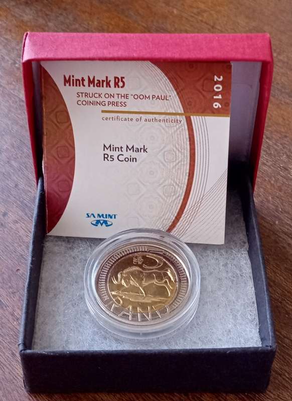 Scarcer 2016 Oom Paul Mintmark proof R5 in box with c.o.a (mintage: 392)