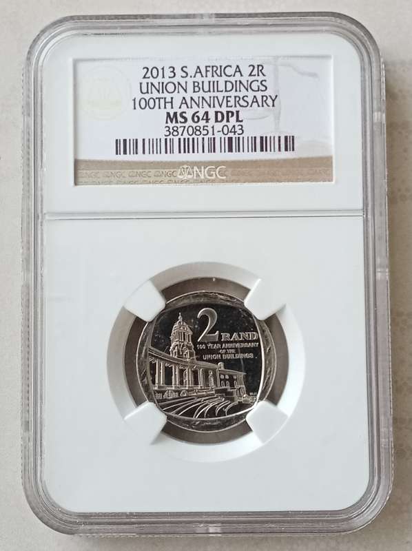 2013 Union Buildings 100th anniversary R2 NGC graded MS64 DPL