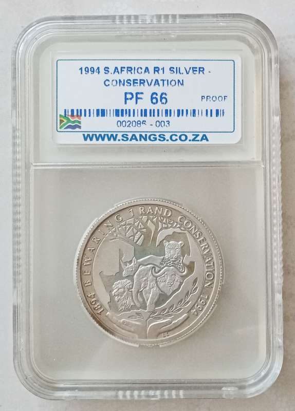 1994 Conservation proof silver R1 SANGS PF66