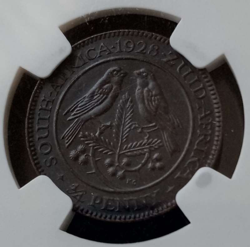 Lower mintage 1928 union 1/4 Penny NGC MS63 BN