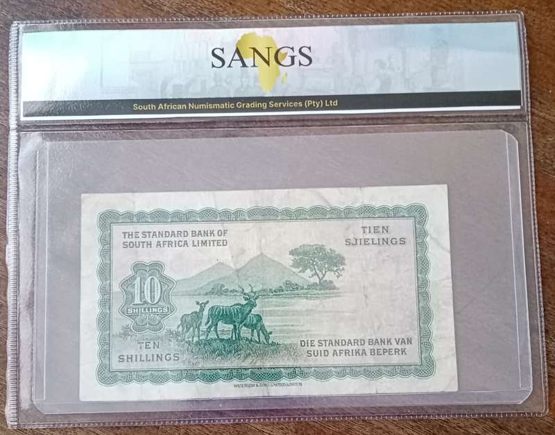Scarce 1959 SWA (Windhoek) Standard Bank 10 Shillings SANGS VF20