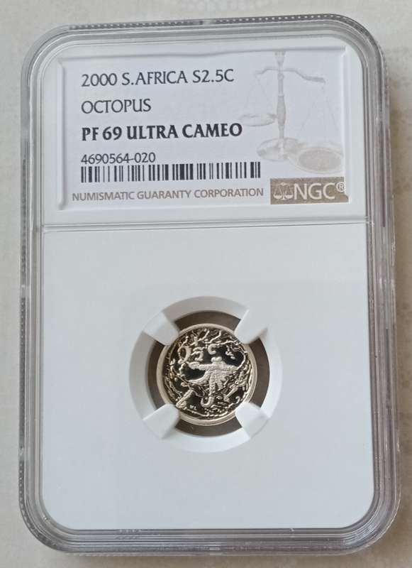 2000 Octopus proof silver 2 1/2c NGC PF69 Ultra Cameo (Top Pop)