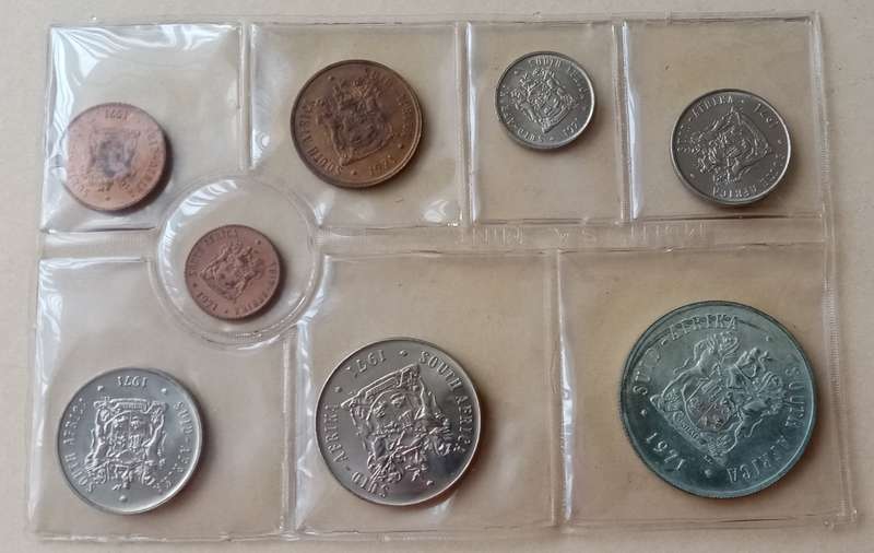 1971 Republic uncirculated Mint pack (R1-1/2c) incl.silver R1