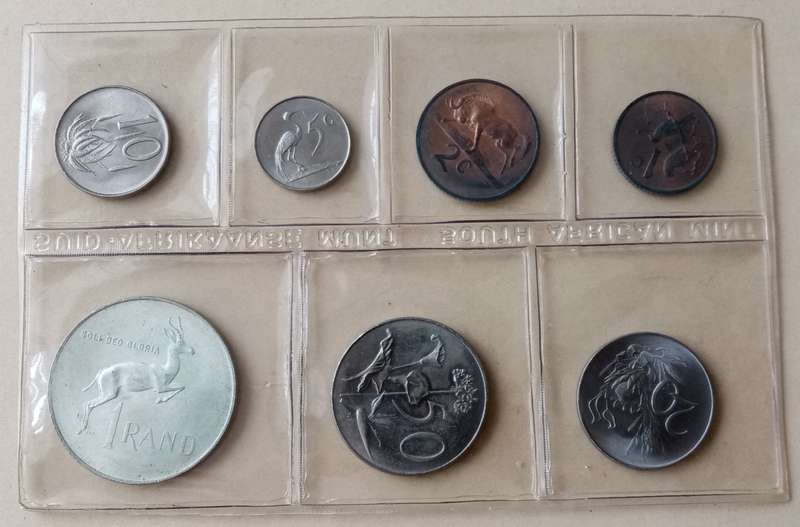 1967 Afrikaans uncirculated Mint pack incl.silver R1 (mintage: 20000)