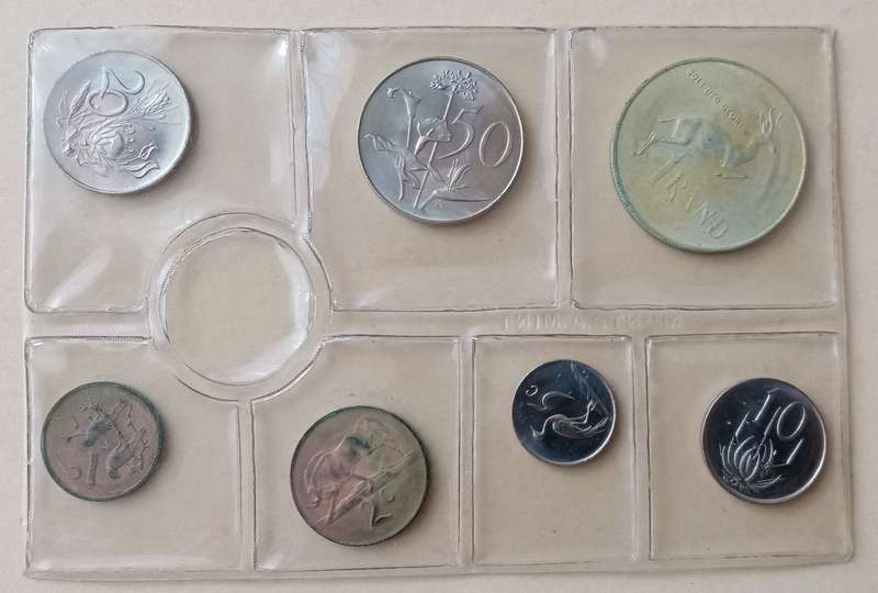 1968 Afrikaans uncirculated Mint pack set incl.silver R1 (mintage: 22100).