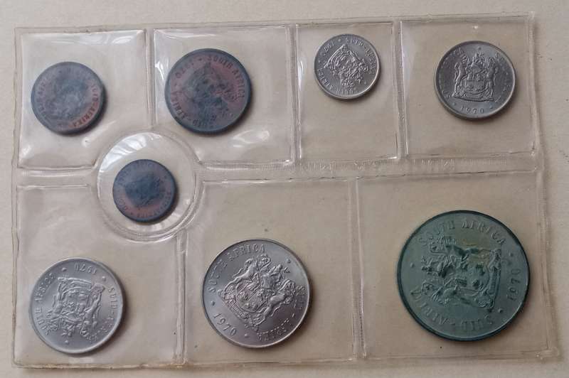 1970 Republic uncirculated Mint pack set (R1-1/2c) incl.silver R1 (mintage: 20000)