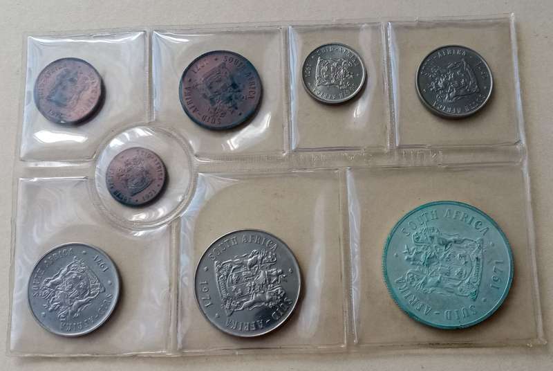 1971 Republic uncirculated Mint pack set (R1-1/2c) incl.silver R1