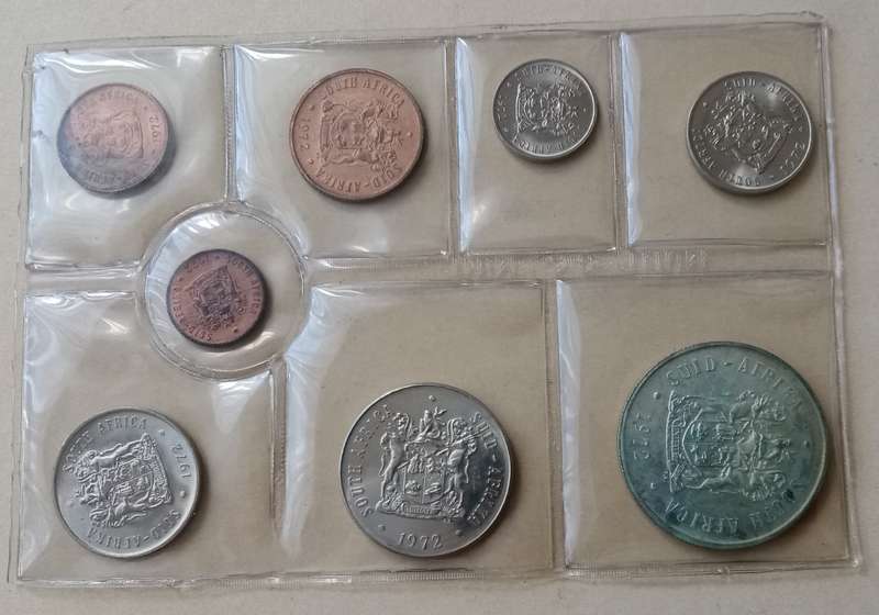 1972 Republic uncirculated Mint pack set (R1-1/2c) incl.silver R1 (mintage: 20000)