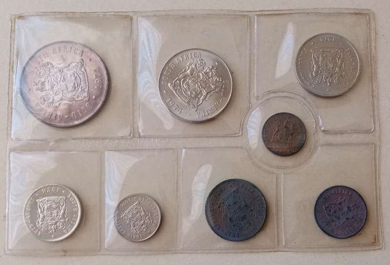 1974 Republic uncirculated Mint pack set (R1-1/2c) incl.silver R1