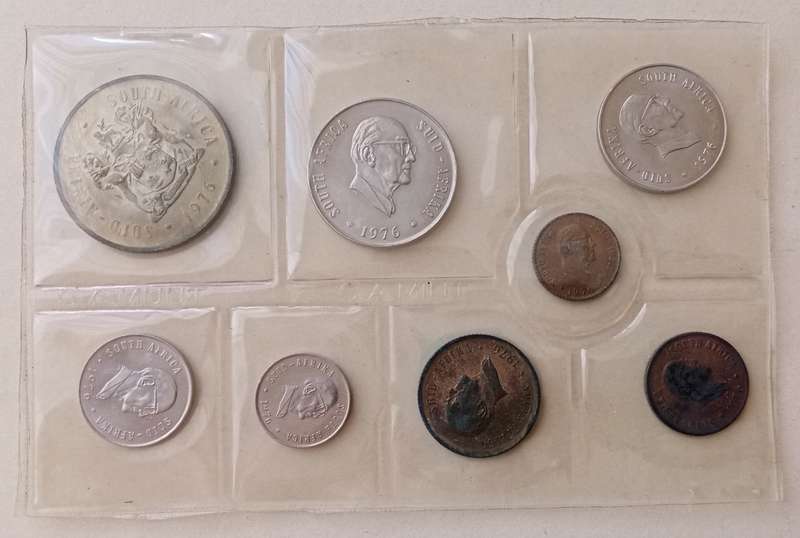 1976 Republic uncirculated Mint pack set (R1-1/2c) incl.silver R1