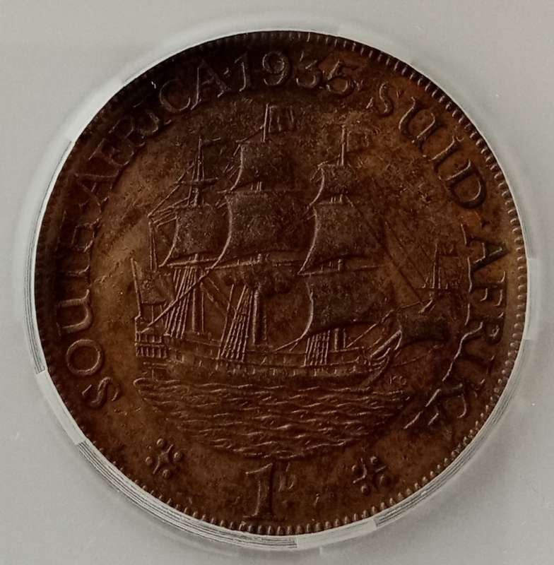 1935 Union penny SANGS AU58 BN