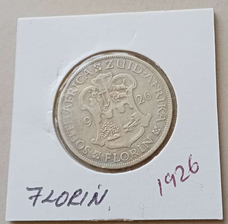 Scarcer 1926 union silver 2 Shillings