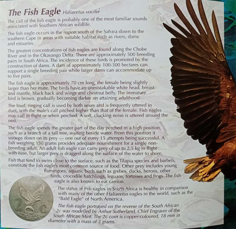 1995 Republic short proof set in box (mintage: 5816)- Fish Eagle