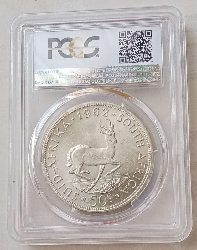 Nice 1962 Republic silver 50c PCGS MS63 (low mintage)