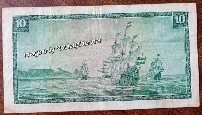 1967 T.W de Jongh 1st issue R10 replacement note (W5)
