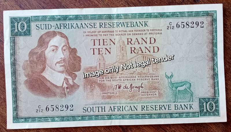 1967 T.W de Jongh 1st issue R10