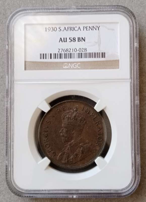 High grade 1930 union penny NGC AU58 BN