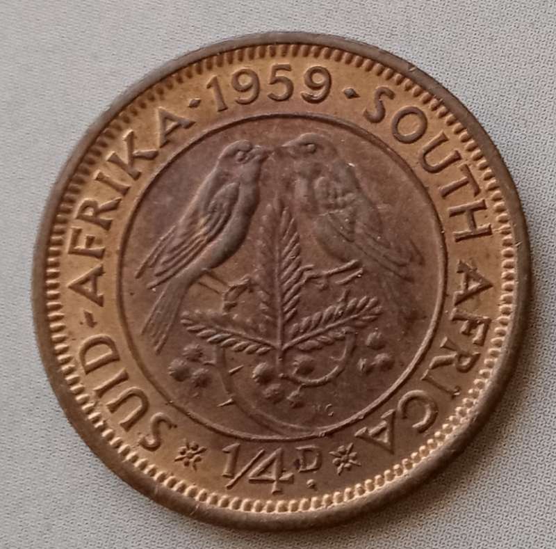 High grade 1959 union 1/4 penny