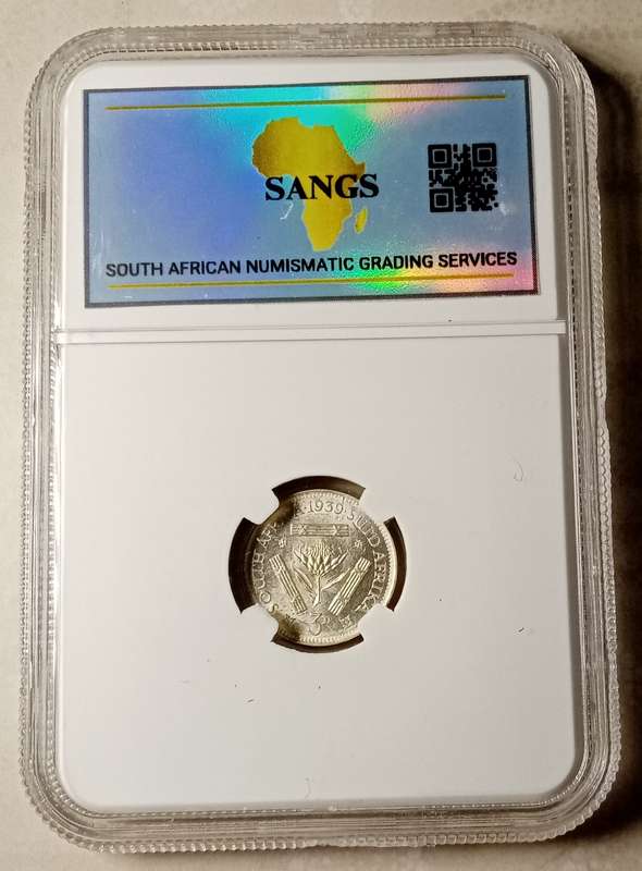 1939 Union silver tickey SANGS MS61