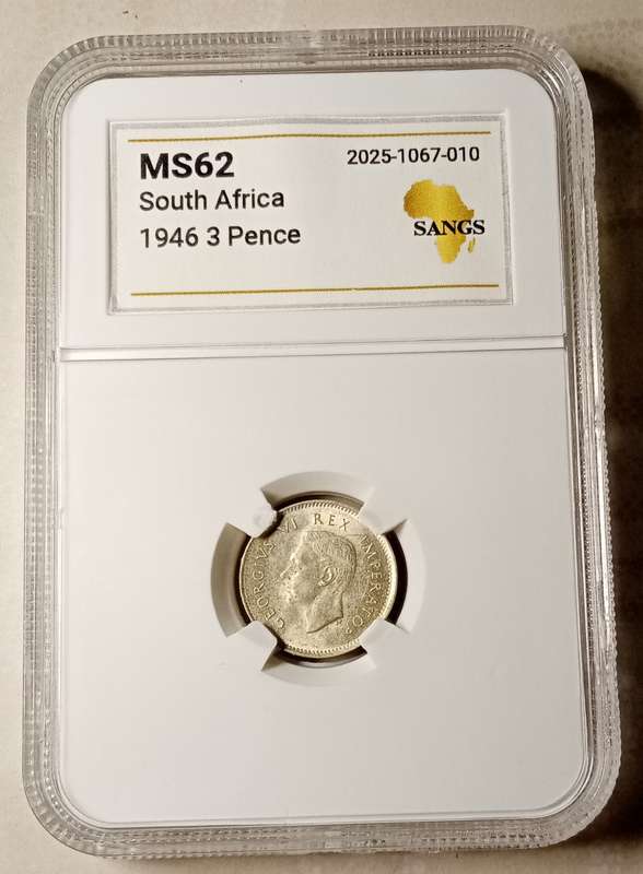 1946 Union silver tickey SANGS MS62