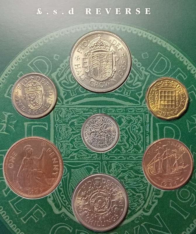 1963-1996 Great Britain pre decimal/decimal 14 coin uncirculated set in folder