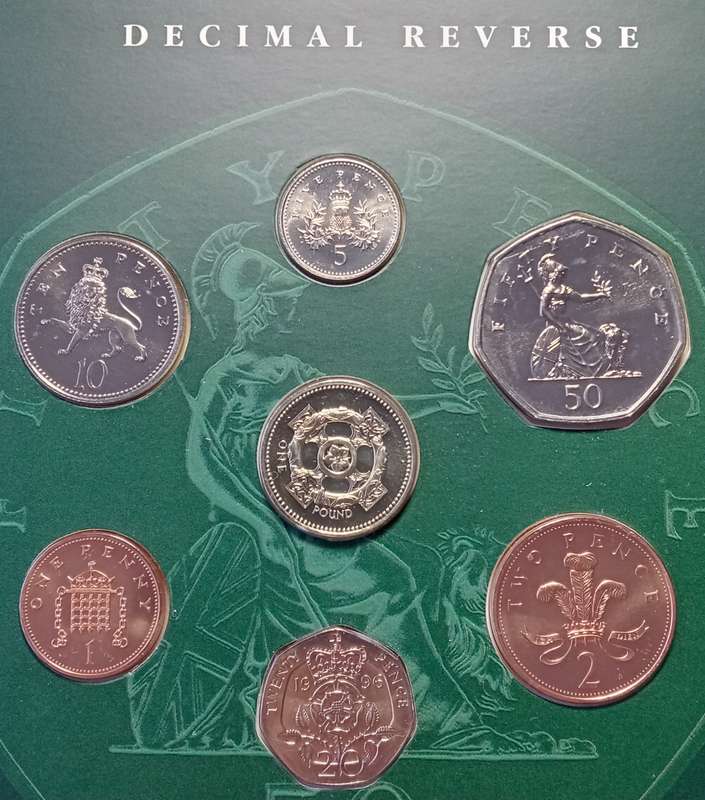 1963-1996 Great Britain pre decimal/decimal 14 coin uncirculated set in folder