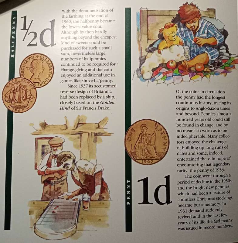 1963-1996 Great Britain pre decimal/decimal 14 coin uncirculated set in folder